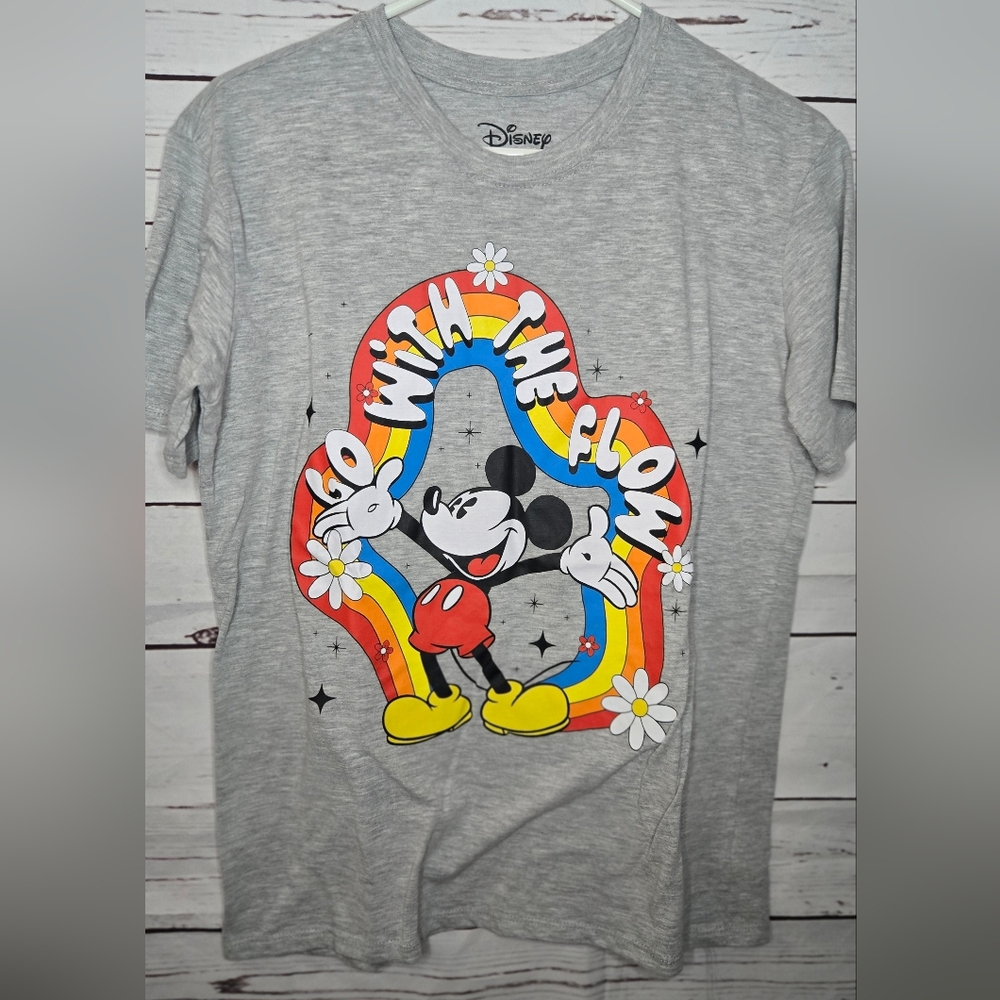 Disney Shirt with Mickey Mouse Go With The Flow